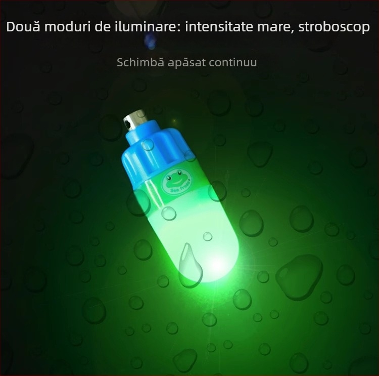 Seafrogs SOS Lumină de semnal pentru scufundări — lanternă subacvatică portabilă din ABS, rezistentă la apă până la 60 m, iluminator de acompaniere pentru scufundări nocturne, personalizare logo disponibil