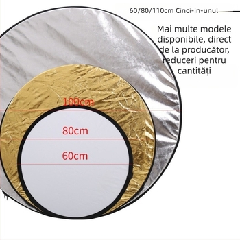 Panou de iluminare moale 5 în 1 cu reflector și panoul de fundal, țesătură poliester, procesare personalizabilă, design pliabil