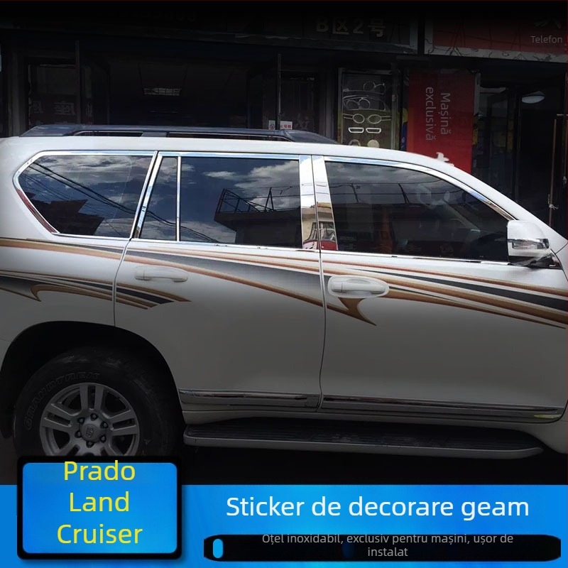 Benzi decorative pentru geamuri Toyota Prado/Land Cruiser (2004–2020) – autocolante decorative pentru caroserie