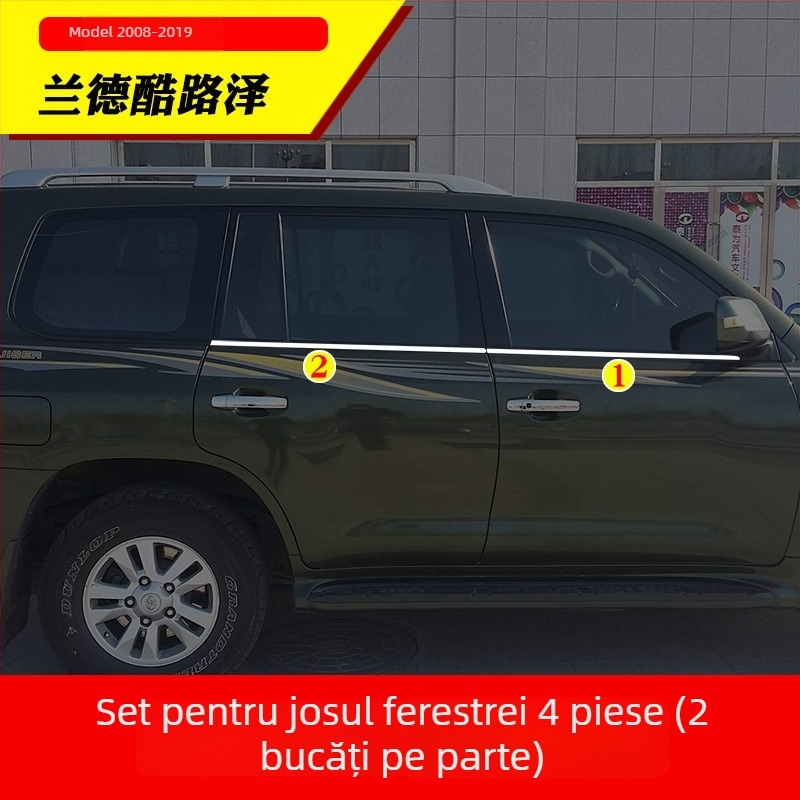 Benzi decorative pentru geamuri Toyota Prado/Land Cruiser (2004–2020) – autocolante decorative pentru caroserie