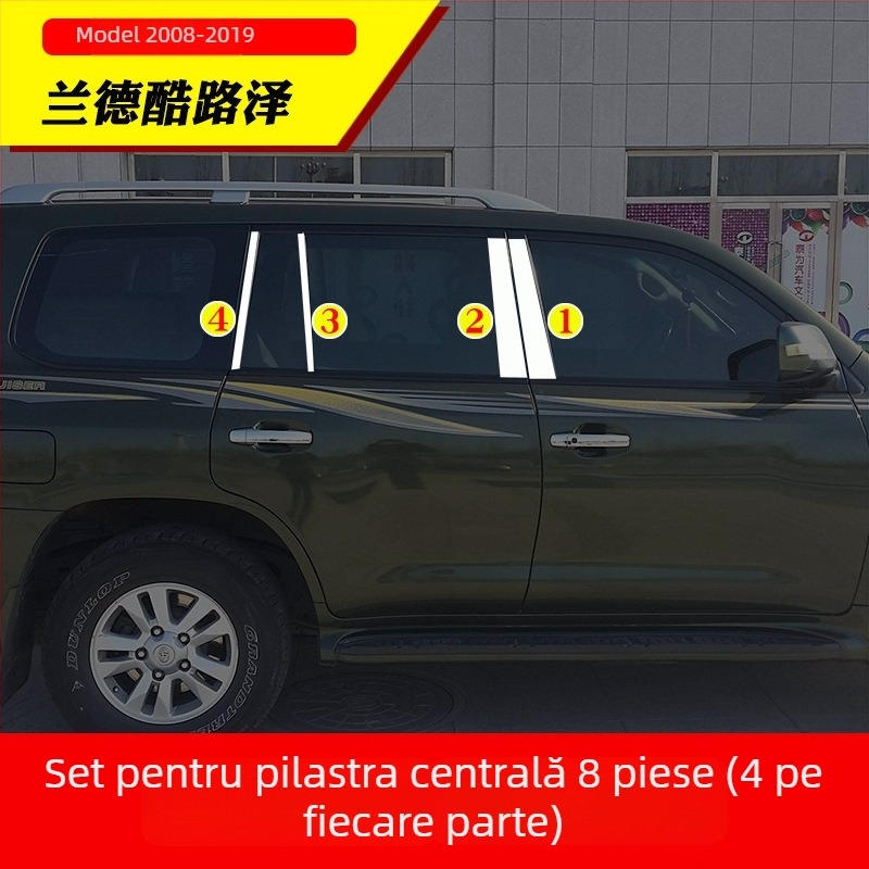 Benzi decorative pentru geamuri Toyota Prado/Land Cruiser (2004–2020) – autocolante decorative pentru caroserie