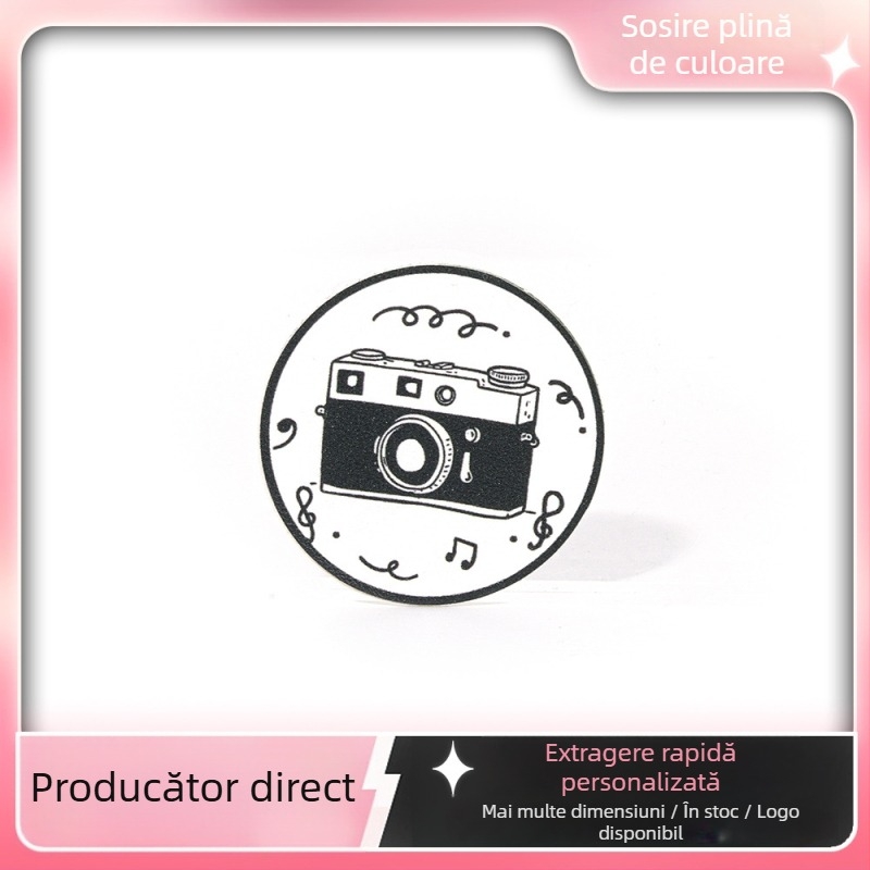 Capac protector pentru cameră Polaroid mini evo cu etichetă din piele pentru obiectiv – protecție împotriva prafului, zgârieturi, anti-pierdere, design drăguț cu desen animat