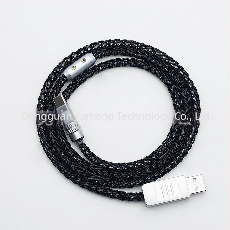 Cablu USB-C de încărcare pentru tastaturi mecanice, RGB gradient streamer, PD 60W, aliaj de zinc