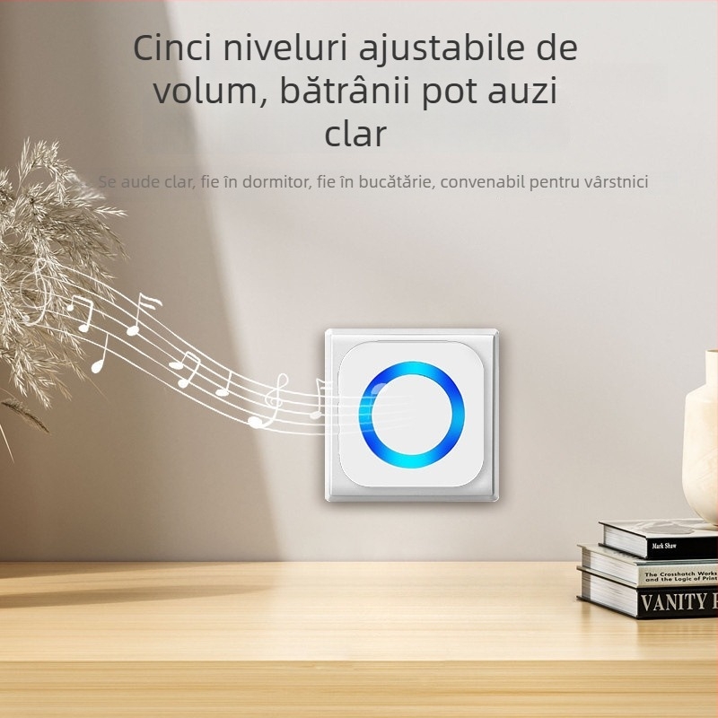 Sonerie pentru ușă cu senzor, reîncărcabilă, 55 de melodii, pentru uz casnic