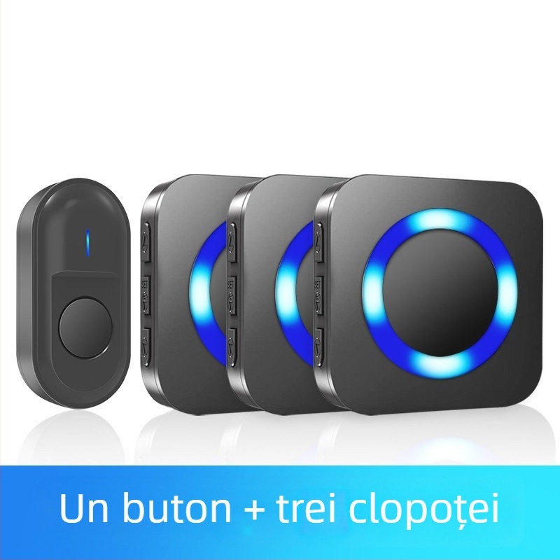 Sonerie pentru ușă cu senzor, reîncărcabilă, 55 de melodii, pentru uz casnic