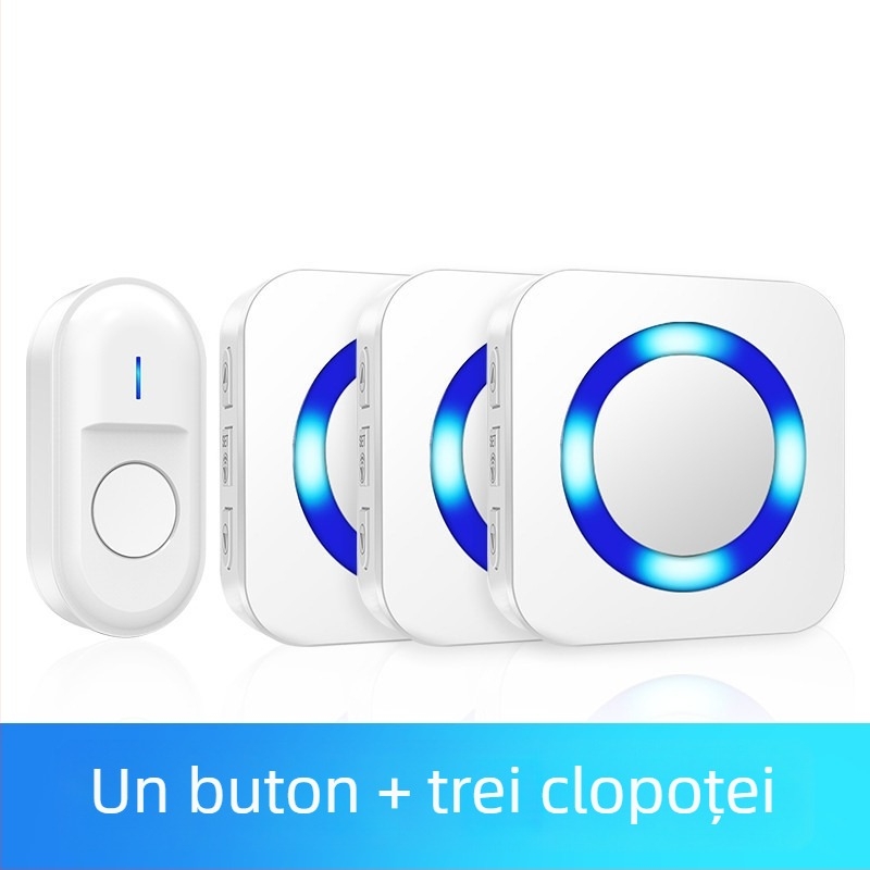 Sonerie pentru ușă cu senzor, reîncărcabilă, 55 de melodii, pentru uz casnic