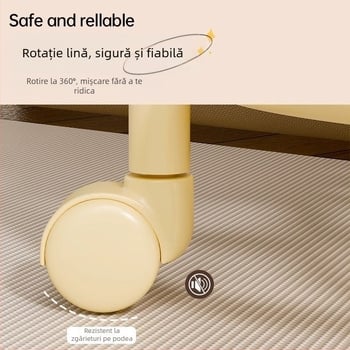 Taburet metalic cu rotile, model dopamine, stil modern minimalist, prelucrat după un eșantion