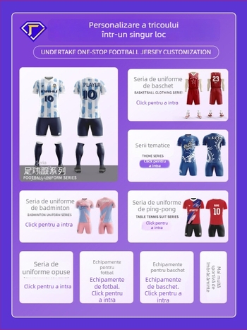 Set tricou tenis de masă pentru adulți — personalizat, corp întreg, uscare rapidă și respirabil, material poliester 100%, căptușeală poliester 100%