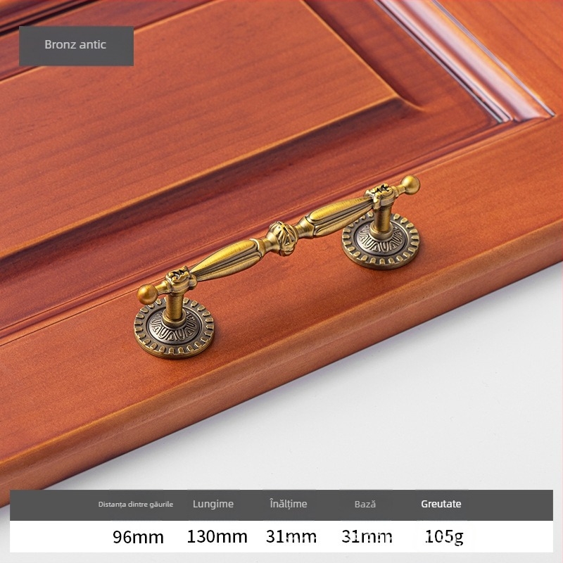 Mâner pentru ușă de dulap - alamă, electroplacat, marcă Douglas, pentru uși de dulap