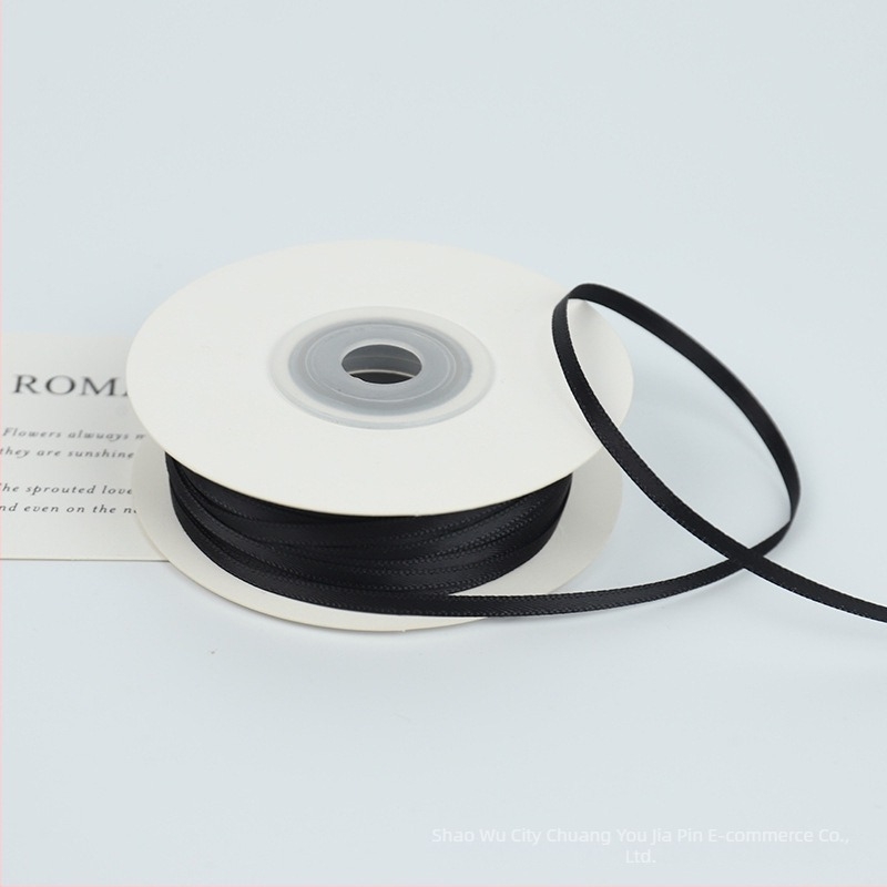 Panglică din nylon 3mm, dublă față, țesută pentru decorațiuni DIY cadouri