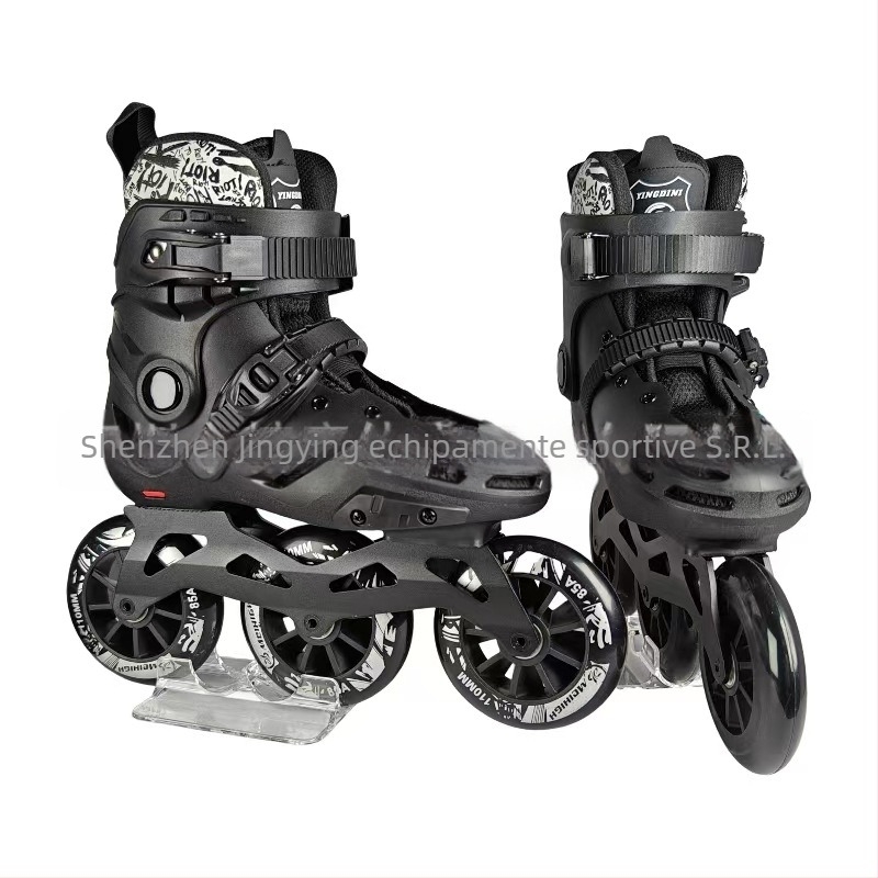 Role de patinaj cu partea superioară din piele de vită, roți PU, talpă TPR – Eagle