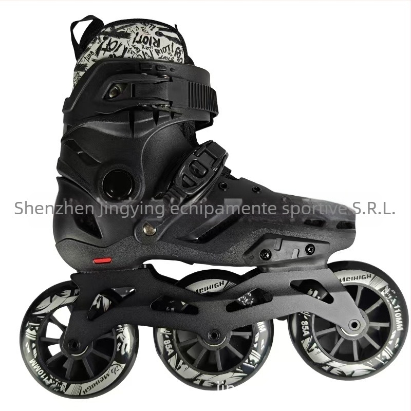 Role de patinaj cu partea superioară din piele de vită, roți PU, talpă TPR – Eagle