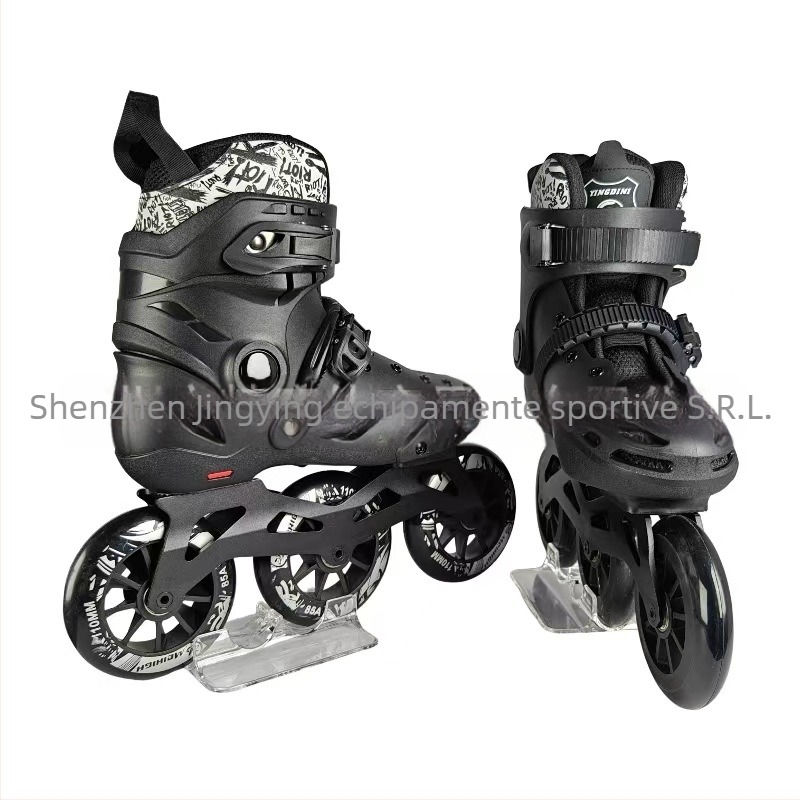 Role de patinaj cu partea superioară din piele de vită, roți PU, talpă TPR – Eagle