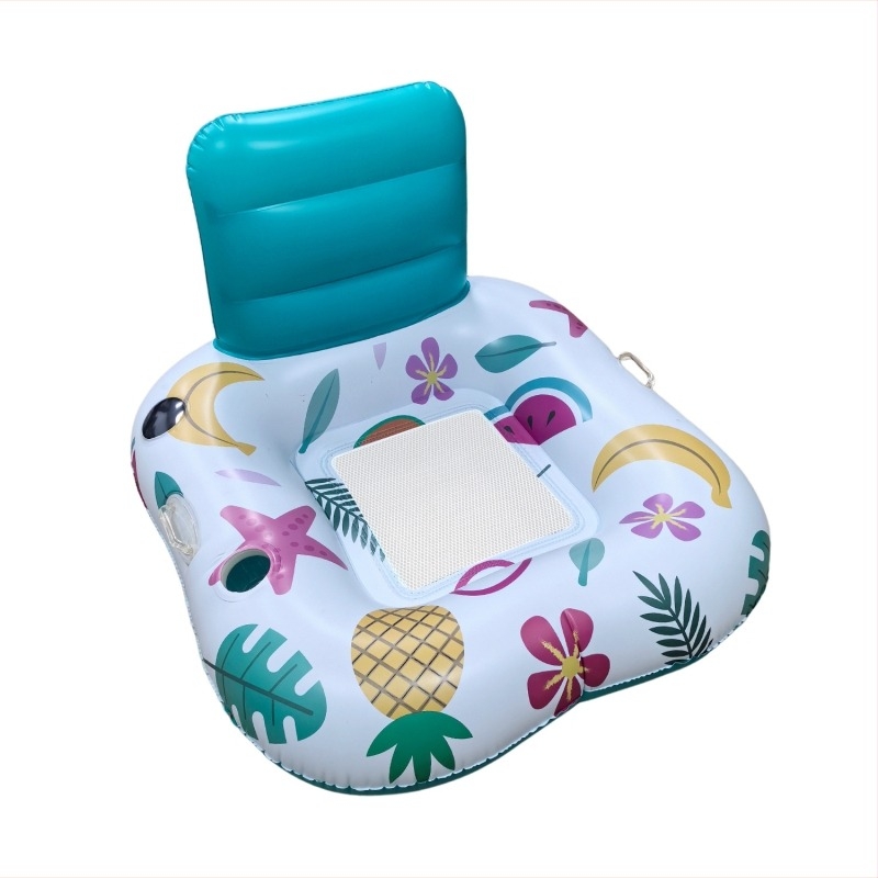 Inel gonflabil luminos pentru piscină, cu șezut din plasă – Material PVC, FY brand