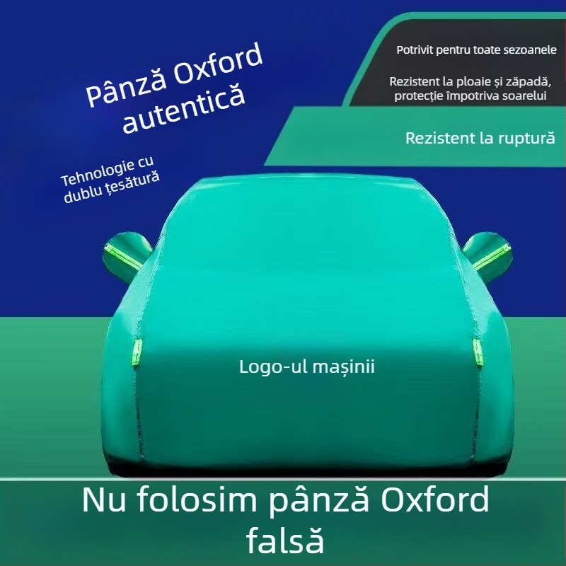 Acoperire pentru mașină, pânză Oxford, protecție solară îngroșată și izolație termică, acoperire completă — Brand Baowu; Material: Pânză Oxford; Procesare personalizată: Da; Compatibil cu toate modelele de mașină