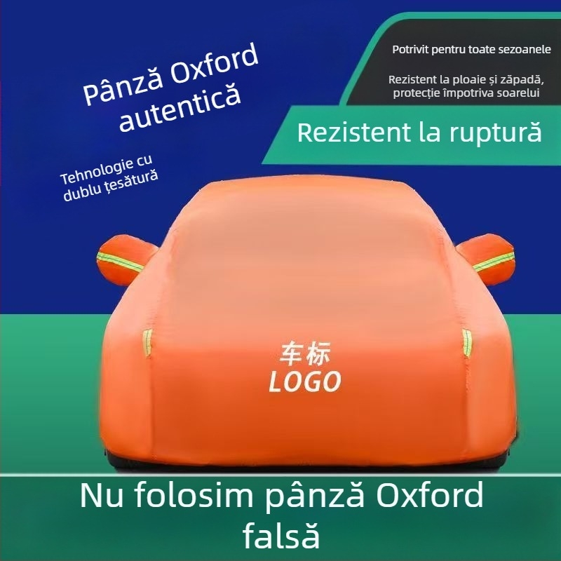 Acoperire pentru mașină, pânză Oxford, protecție solară îngroșată și izolație termică, acoperire completă — Brand Baowu; Material: Pânză Oxford; Procesare personalizată: Da; Compatibil cu toate modelele de mașină