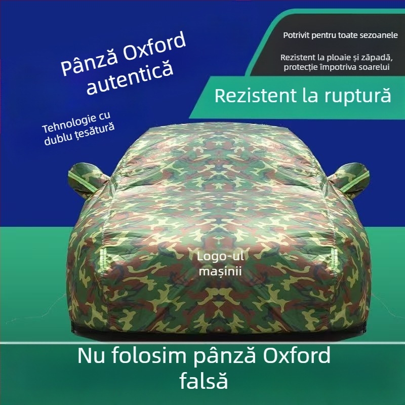 Acoperire pentru mașină, pânză Oxford, protecție solară îngroșată și izolație termică, acoperire completă — Brand Baowu; Material: Pânză Oxford; Procesare personalizată: Da; Compatibil cu toate modelele de mașină