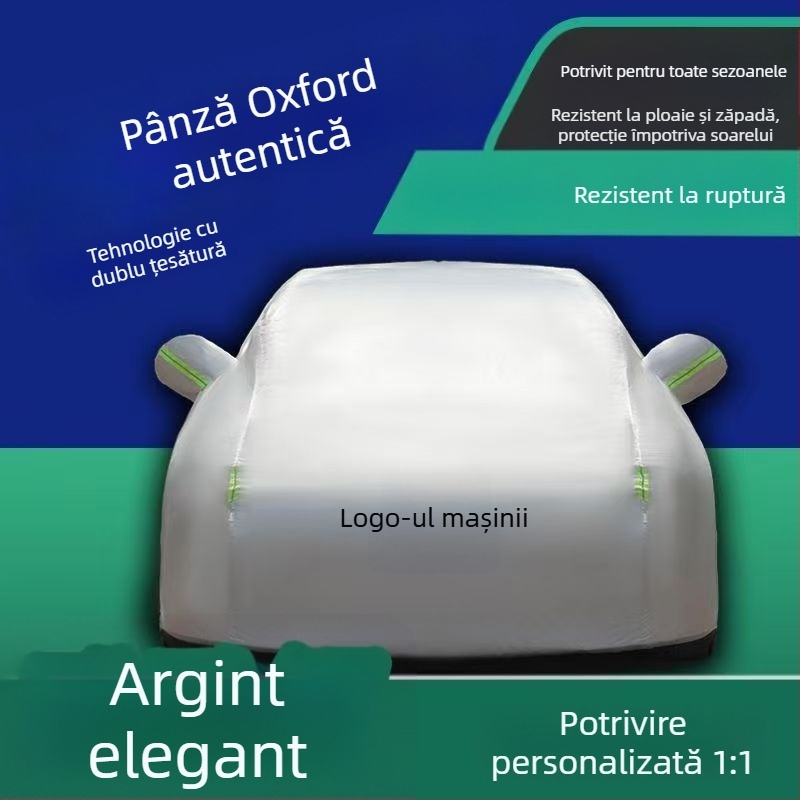 Acoperire pentru mașină, pânză Oxford, protecție solară îngroșată și izolație termică, acoperire completă — Brand Baowu; Material: Pânză Oxford; Procesare personalizată: Da; Compatibil cu toate modelele de mașină
