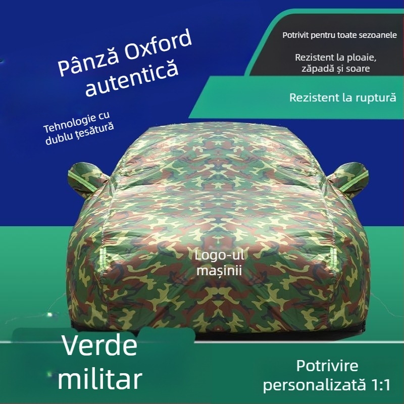 Acoperire pentru mașină, pânză Oxford, protecție solară îngroșată și izolație termică, acoperire completă — Brand Baowu; Material: Pânză Oxford; Procesare personalizată: Da; Compatibil cu toate modelele de mașină