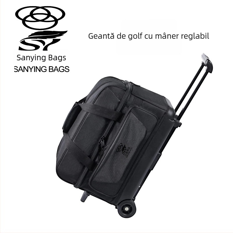 Geantă de bowling cu capacitate pentru 2 mingi, compartiment pentru pantofi, material Oxford, greutate 3 kg, model SYTB394