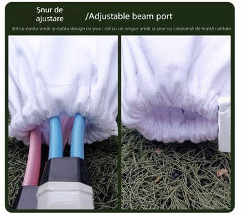 Geantă pentru rachete de tenis cu șnur de închidere și curea de umăr, capacitate mare, imprimeu