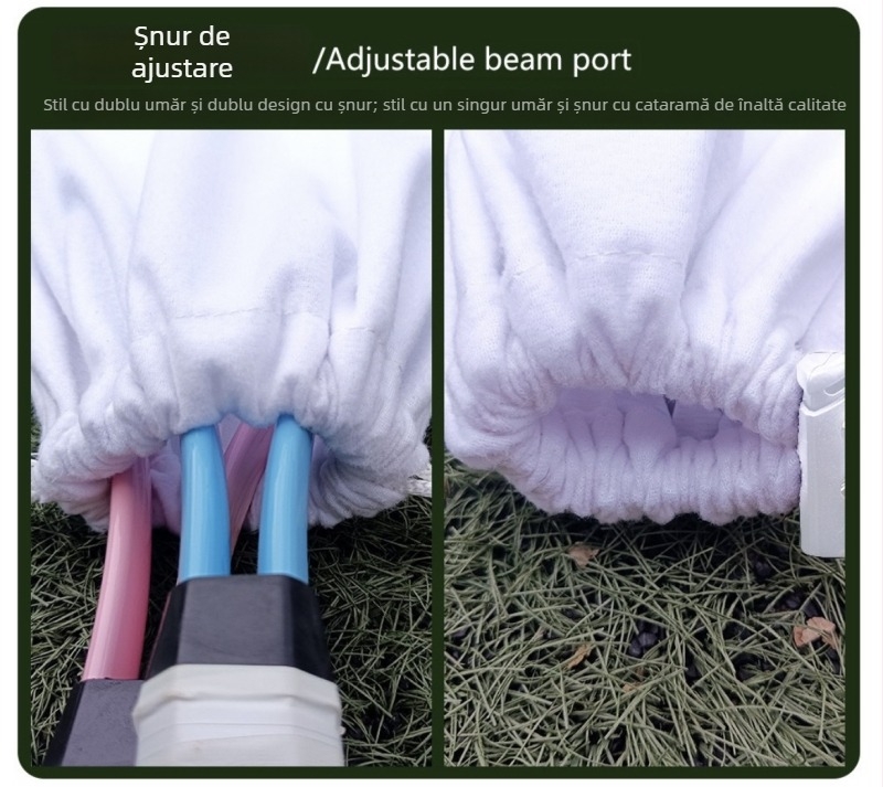 Geantă pentru rachete de tenis cu șnur de închidere și curea de umăr, capacitate mare, imprimeu