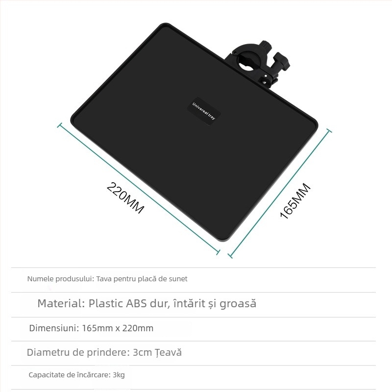 Suport reglabil pentru telefon cu tavă pentru streaming live, raft de depozitare din plastic portabil