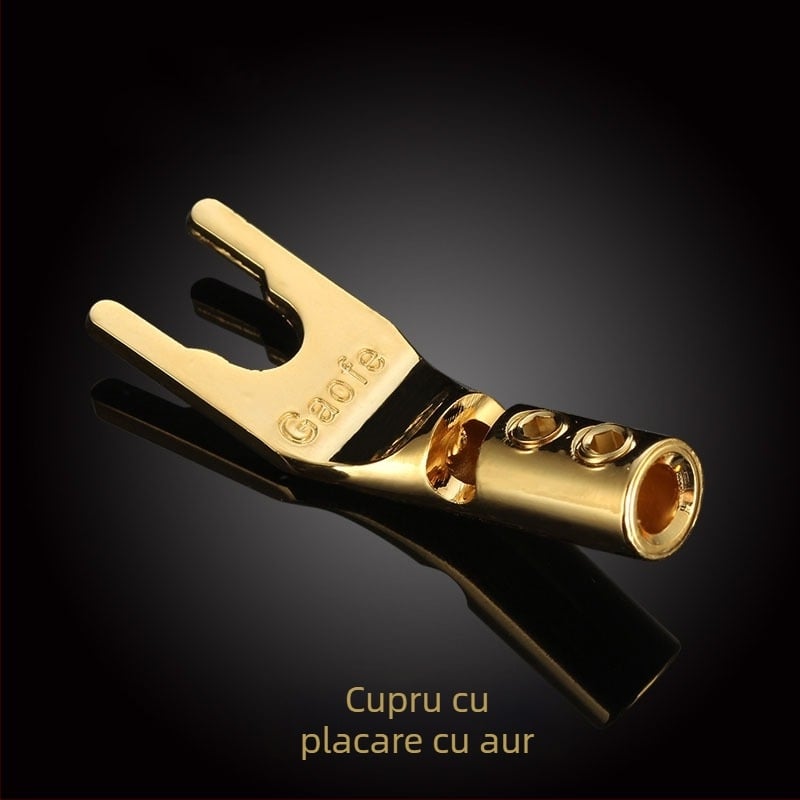 Conector audio în formă Y, placat cu cupru-gold, terminal fără sudură pentru cablu difuzor — brand Mvs/Magic, intervalul de temperatură -20 la 80°C, conector audio/video