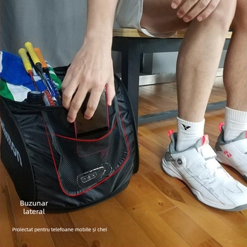 Geantă Yinci pentru badminton/tenis cu 4 compartimente, plasă respirabilă și pliabilă, AL1010732230