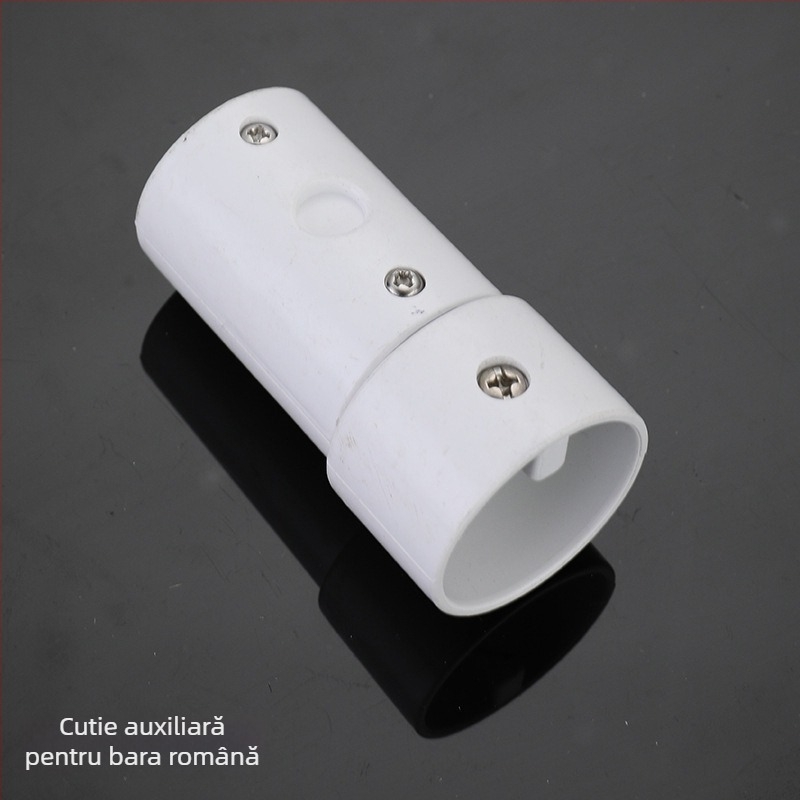 Accesorii pentru șinele electrice ale perdelelor – roată de suspensie, construcție din plastic, componente metal-plastic, compatibile cu tipul de suspensie, stil modern minimalist