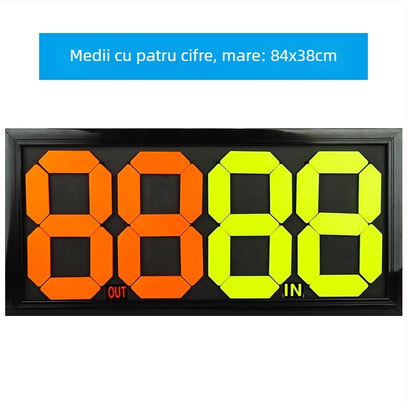 Carte de schimbare a jucătorilor cu operare manuală, afișaj cu două fețe pentru patru jucători, PVC