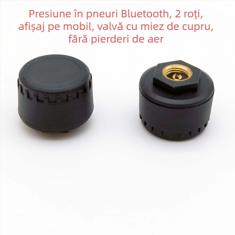 Senzor TPMS Bluetooth pentru mașini, motociclete și tricicluri - Wollip, interval 0-8 bar, afișaj digital, compatibil cu 2/3/4 roți
