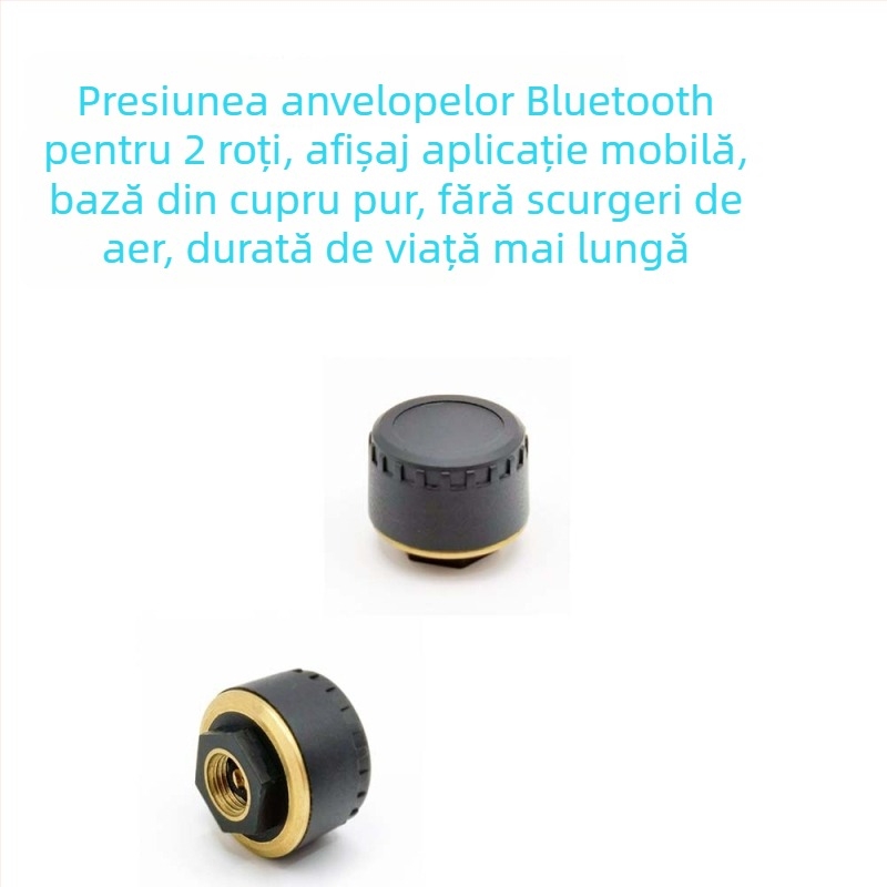 Senzor TPMS Bluetooth pentru mașini, motociclete și tricicluri - Wollip, interval 0-8 bar, afișaj digital, compatibil cu 2/3/4 roți