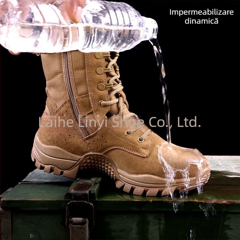 Ghete tactice de antrenament, unisex, ultraușoare, respirabile, înalte, impermeabile, rezistente la perforare (Cod produs: 21 Combat; Material: piele nubuk de vițel; Vârstă: Adulți; Gen: Unisex)