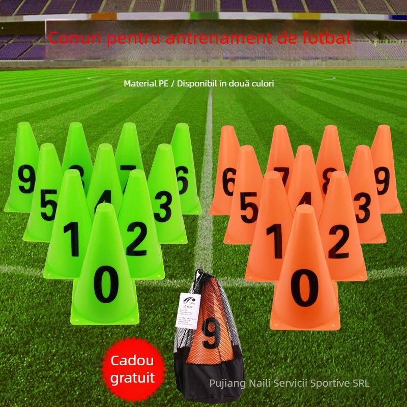 Naili PE Echipamente de Antrenament pentru Fotbal – Obstacol tip găleată cu semn digital (Material: PE; Brand: Naili; Sport: Fotbal; Categorie: Echipamente de Antrenament; Origine: Zhejiang)