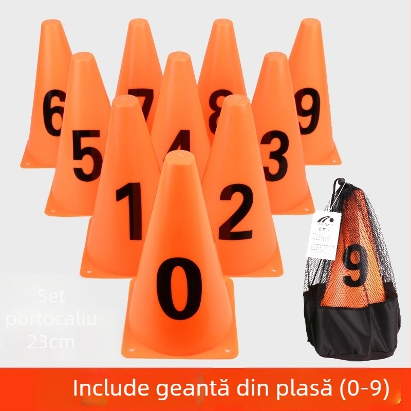 Naili PE Echipamente de Antrenament pentru Fotbal – Obstacol tip găleată cu semn digital (Material: PE; Brand: Naili; Sport: Fotbal; Categorie: Echipamente de Antrenament; Origine: Zhejiang)