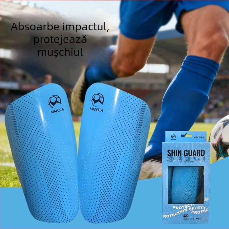 Protecție tibie fotbal – protecție din PU, Model MK-885-9, Brand Mai Ka, Echipament de protecție pentru antrenamente și meciuri