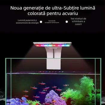 Lampă LED pentru acvariu, clip-on mini, cu conector USB, pentru plante acvatice