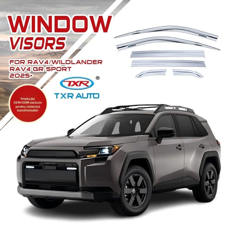 Protecție pentru ploaie și soare pentru Toyota RAV4 2025 Wilanda – material acrilic, montaj auto specific, set de 6 buc.