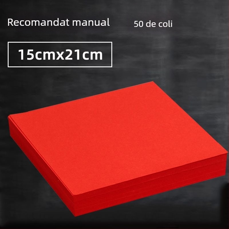 Hârtie Xuan roșie, dublă fațetă pentru tăiere cu hârtie, A4, Material: Placă KT, Fără Import, Brand: Altul, Categorie: Cuvânt Fericit