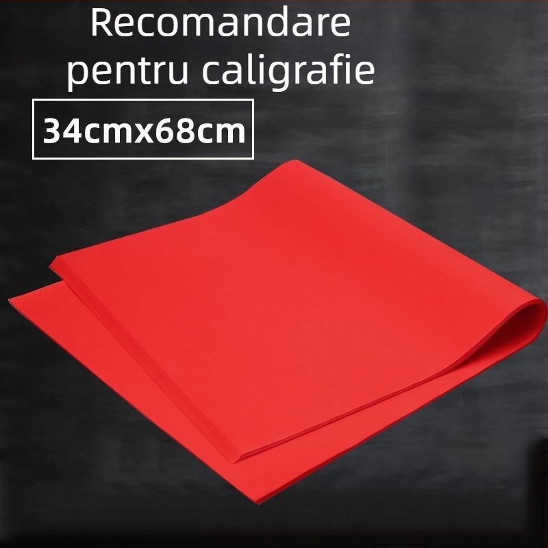 Hârtie Xuan roșie, dublă fațetă pentru tăiere cu hârtie, A4, Material: Placă KT, Fără Import, Brand: Altul, Categorie: Cuvânt Fericit