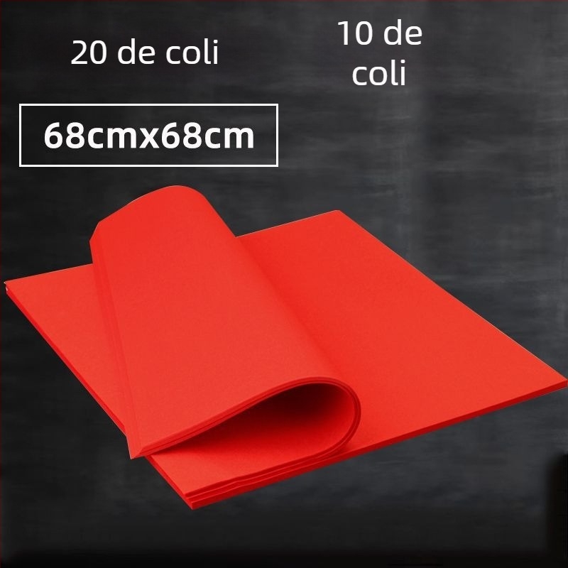 Hârtie Xuan roșie, dublă fațetă pentru tăiere cu hârtie, A4, Material: Placă KT, Fără Import, Brand: Altul, Categorie: Cuvânt Fericit