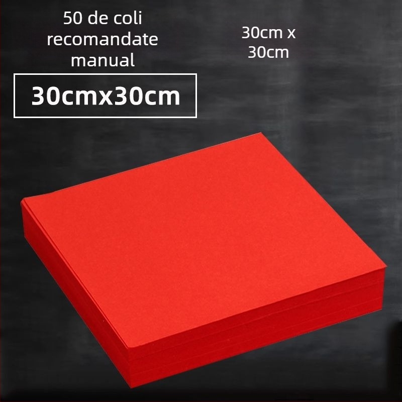 Hârtie Xuan roșie, dublă fațetă pentru tăiere cu hârtie, A4, Material: Placă KT, Fără Import, Brand: Altul, Categorie: Cuvânt Fericit