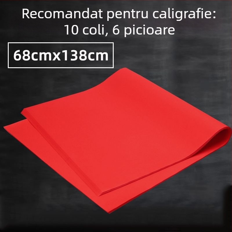 Hârtie Xuan roșie, dublă fațetă pentru tăiere cu hârtie, A4, Material: Placă KT, Fără Import, Brand: Altul, Categorie: Cuvânt Fericit