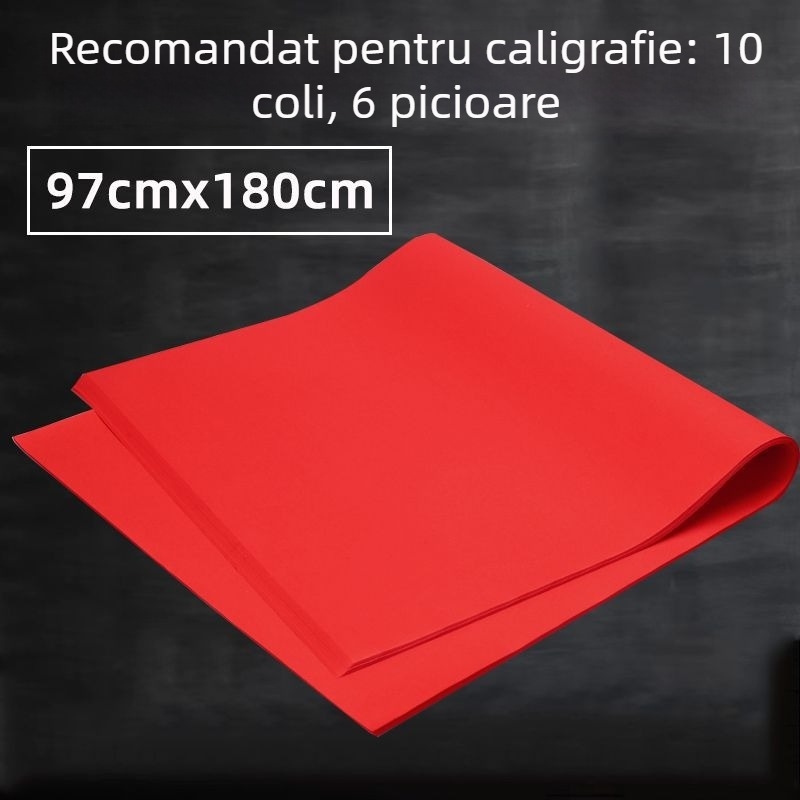 Hârtie Xuan roșie, dublă fațetă pentru tăiere cu hârtie, A4, Material: Placă KT, Fără Import, Brand: Altul, Categorie: Cuvânt Fericit