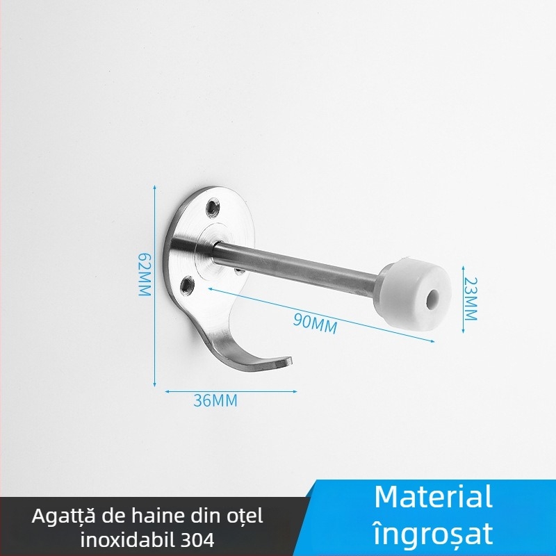 Cuier pentru compartimentul de toaletă publică, oțel inoxidabil 304, model 304, finisaj tras prin sârmă, stil modern minimalist