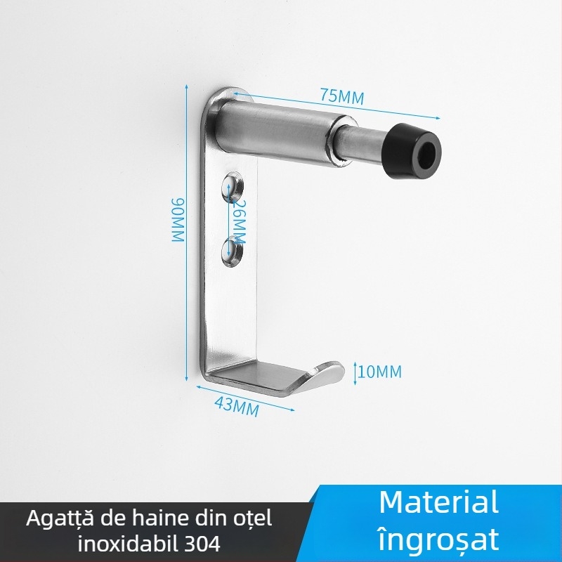 Cuier pentru compartimentul de toaletă publică, oțel inoxidabil 304, model 304, finisaj tras prin sârmă, stil modern minimalist