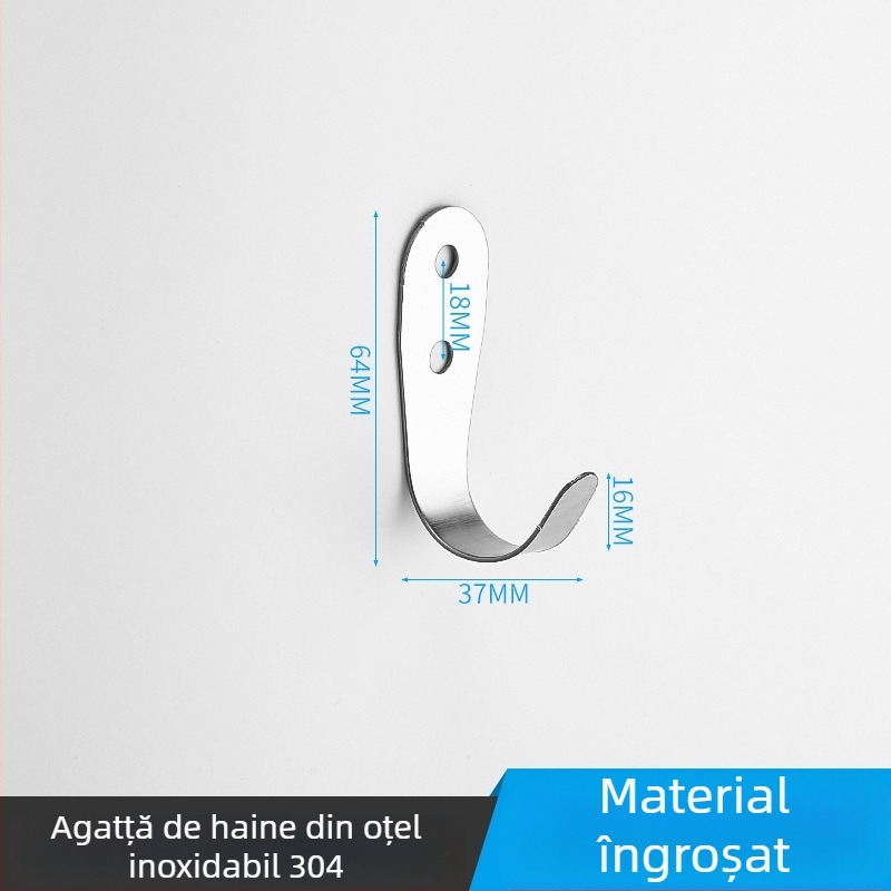 Cuier pentru compartimentul de toaletă publică, oțel inoxidabil 304, model 304, finisaj tras prin sârmă, stil modern minimalist