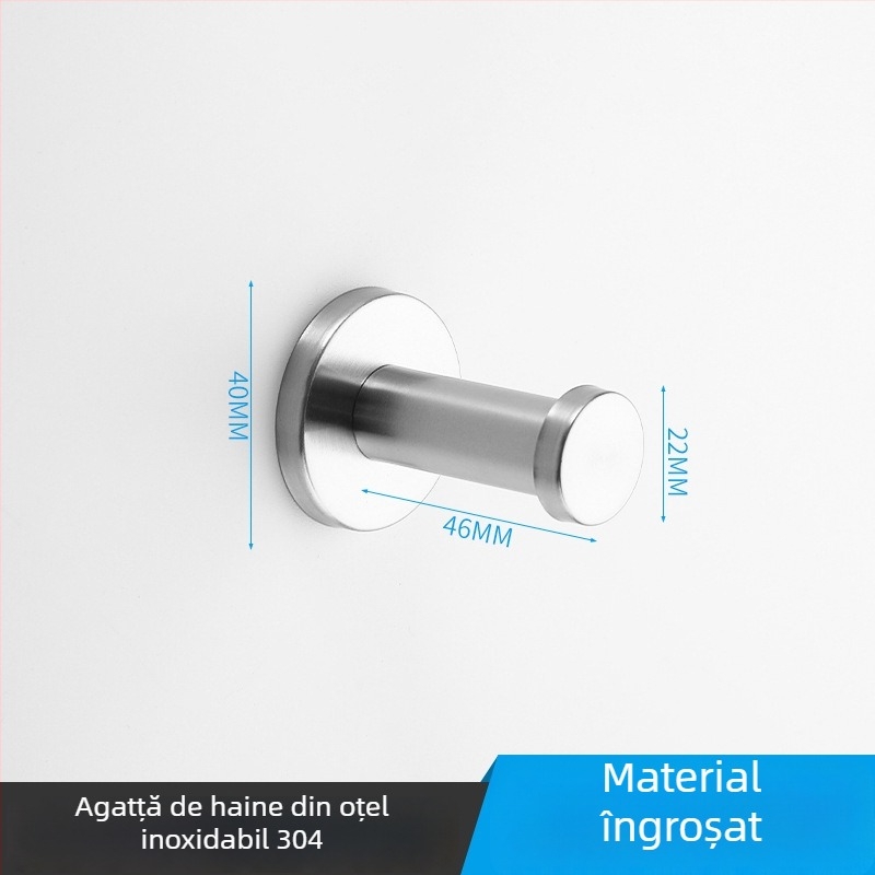 Cuier pentru compartimentul de toaletă publică, oțel inoxidabil 304, model 304, finisaj tras prin sârmă, stil modern minimalist
