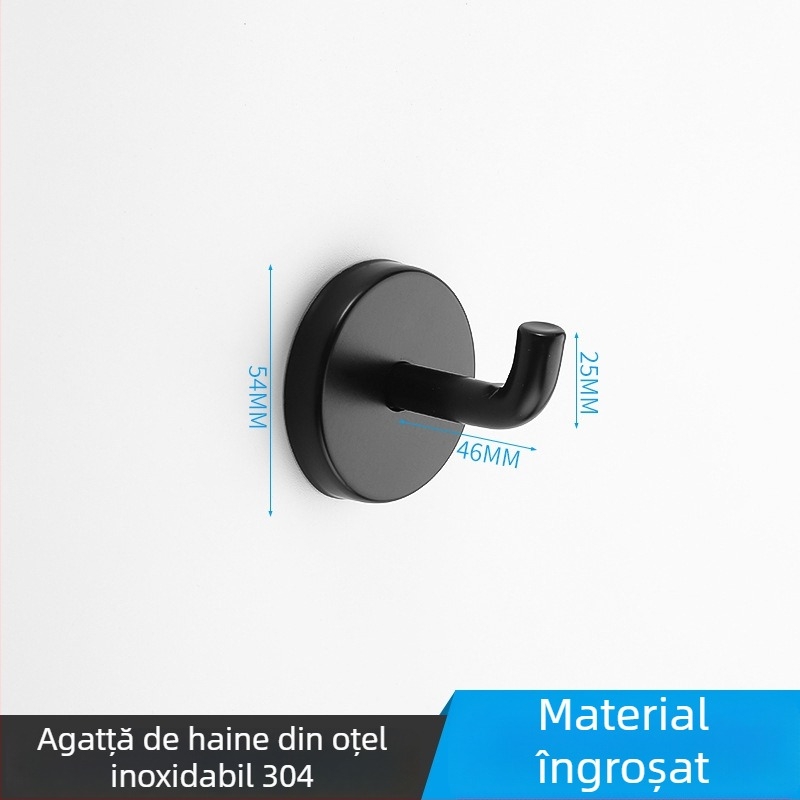 Cuier pentru compartimentul de toaletă publică, oțel inoxidabil 304, model 304, finisaj tras prin sârmă, stil modern minimalist